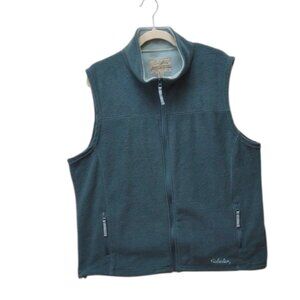 Cabela's Women's Sleeveless Full Zip Stand-up Collar Sage/Mint Green Fleece Vest
